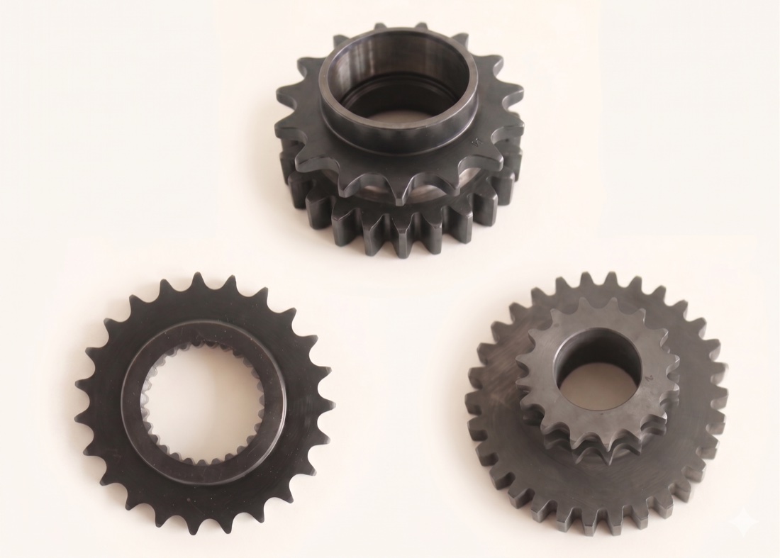 Sprockets manufactured by CVM Precision Products.